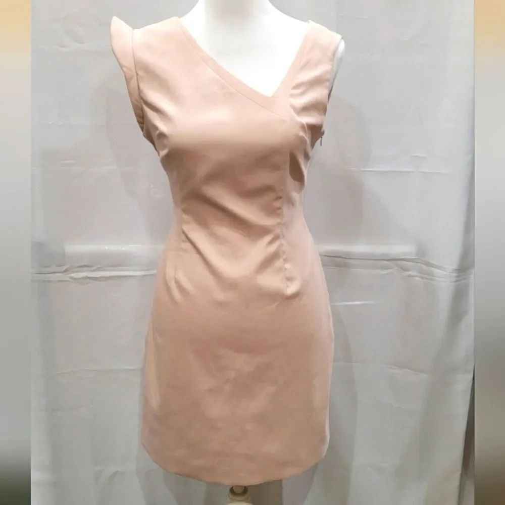 Asymmetrical nude dress Sz 8